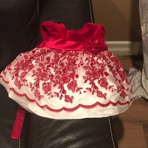 Jona Michelle Christmas Dress red and white 6 mos